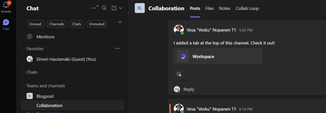 How to work with Loop Workspaces in Teams Channels – Vesa Nopanen ...