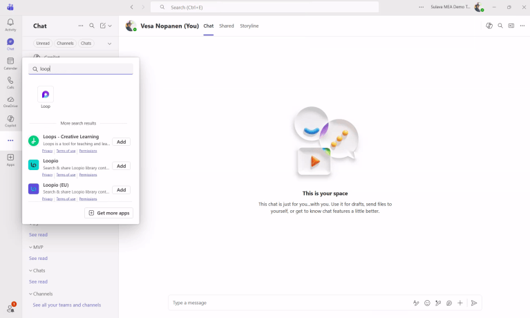 Teams ♥️ Loop app – Vesa Nopanen – Future Work today