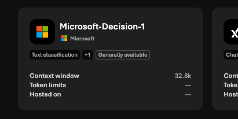 Microsoft-Decision-1 available in Microsoft Foundry